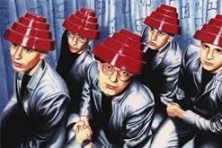 Le groupe Devo en concert, 1980.